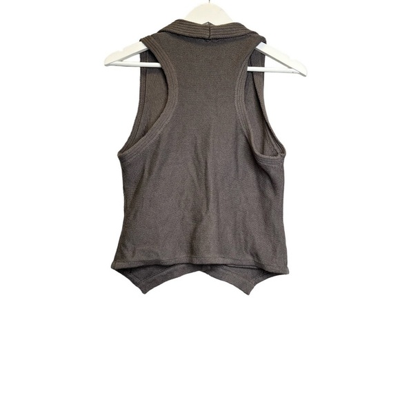 Frenchi | Brown 100% Cotton V-Neck Sweater Vest with Pockets Sz L - Picture 3 of 5